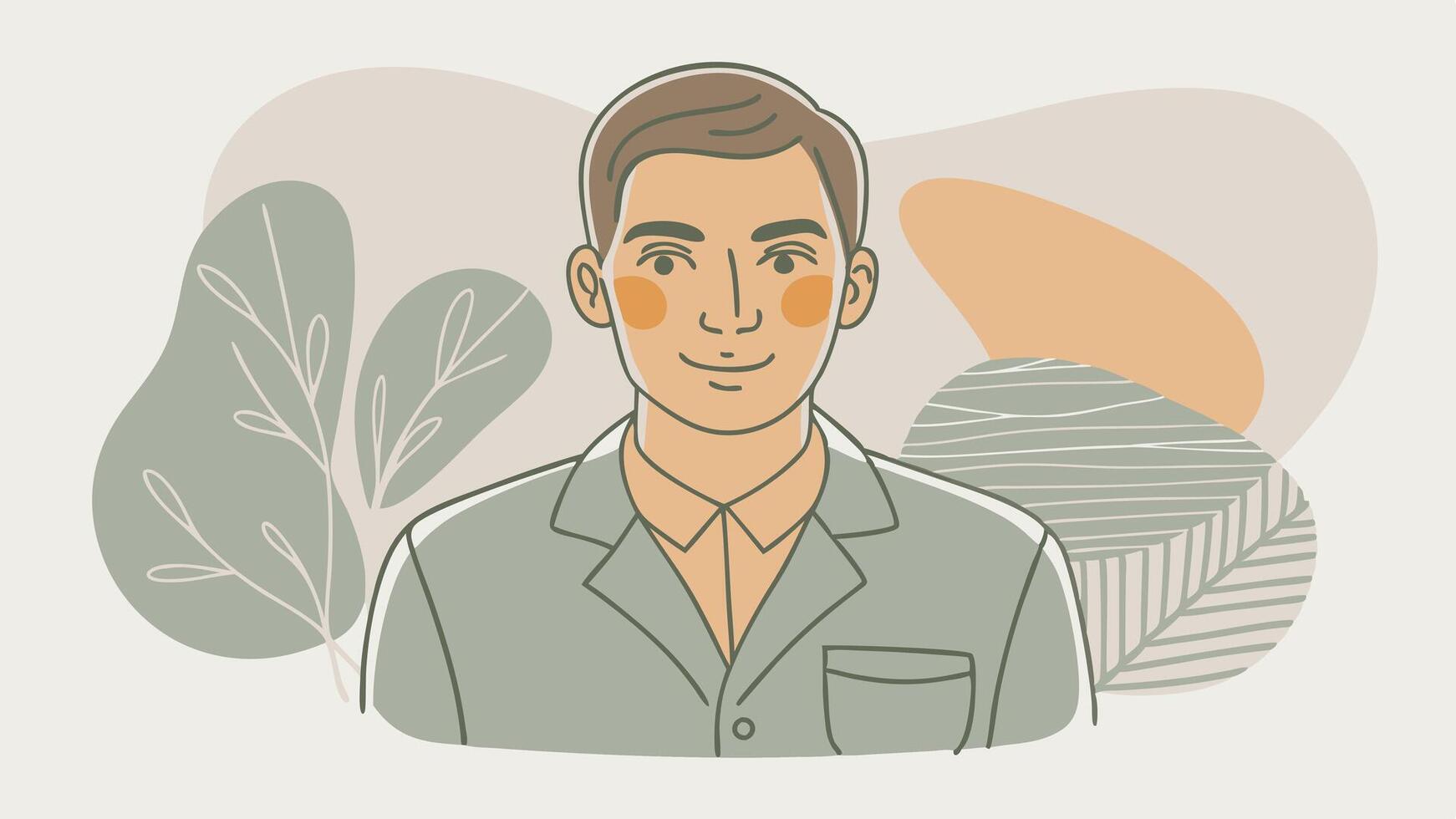 Color blobs Artwork of a employee vector