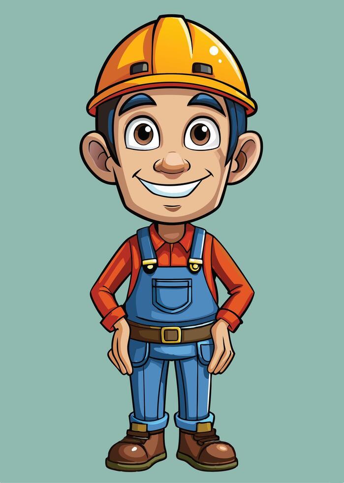 Artwork of a cartoon worker vector