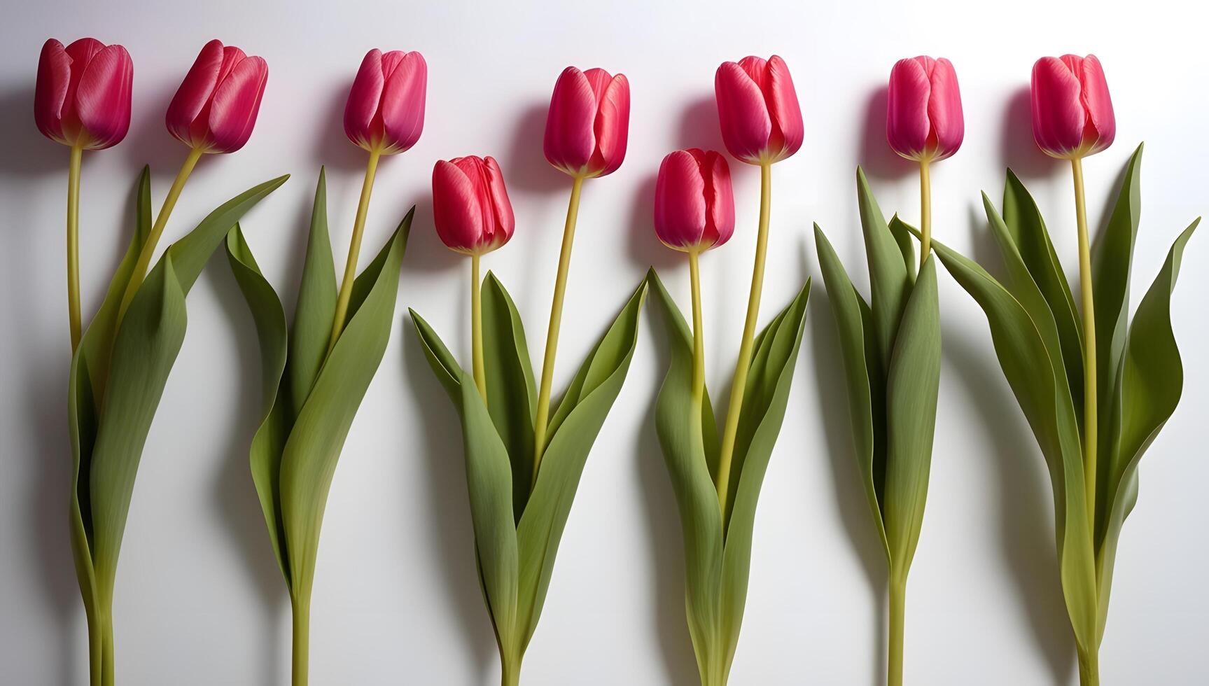 Minimalist Tulips on White Background photo