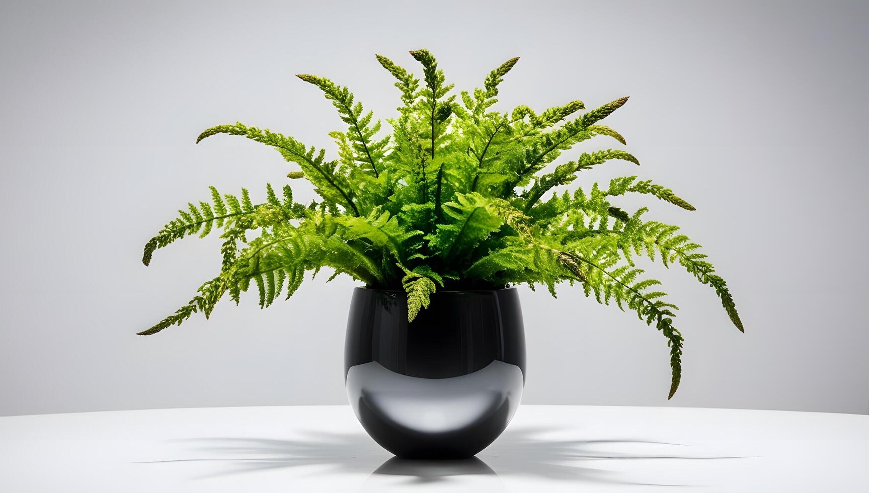 Sophisticated Asparagus Fern in Contemporary Planter photo