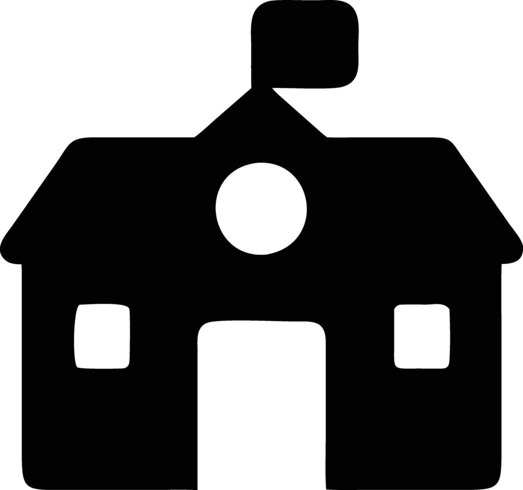 Black and white School icon design vector