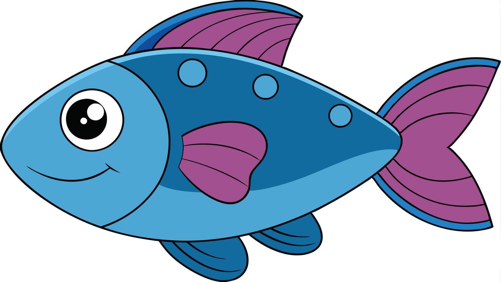 Artwork of cartoon fish vector