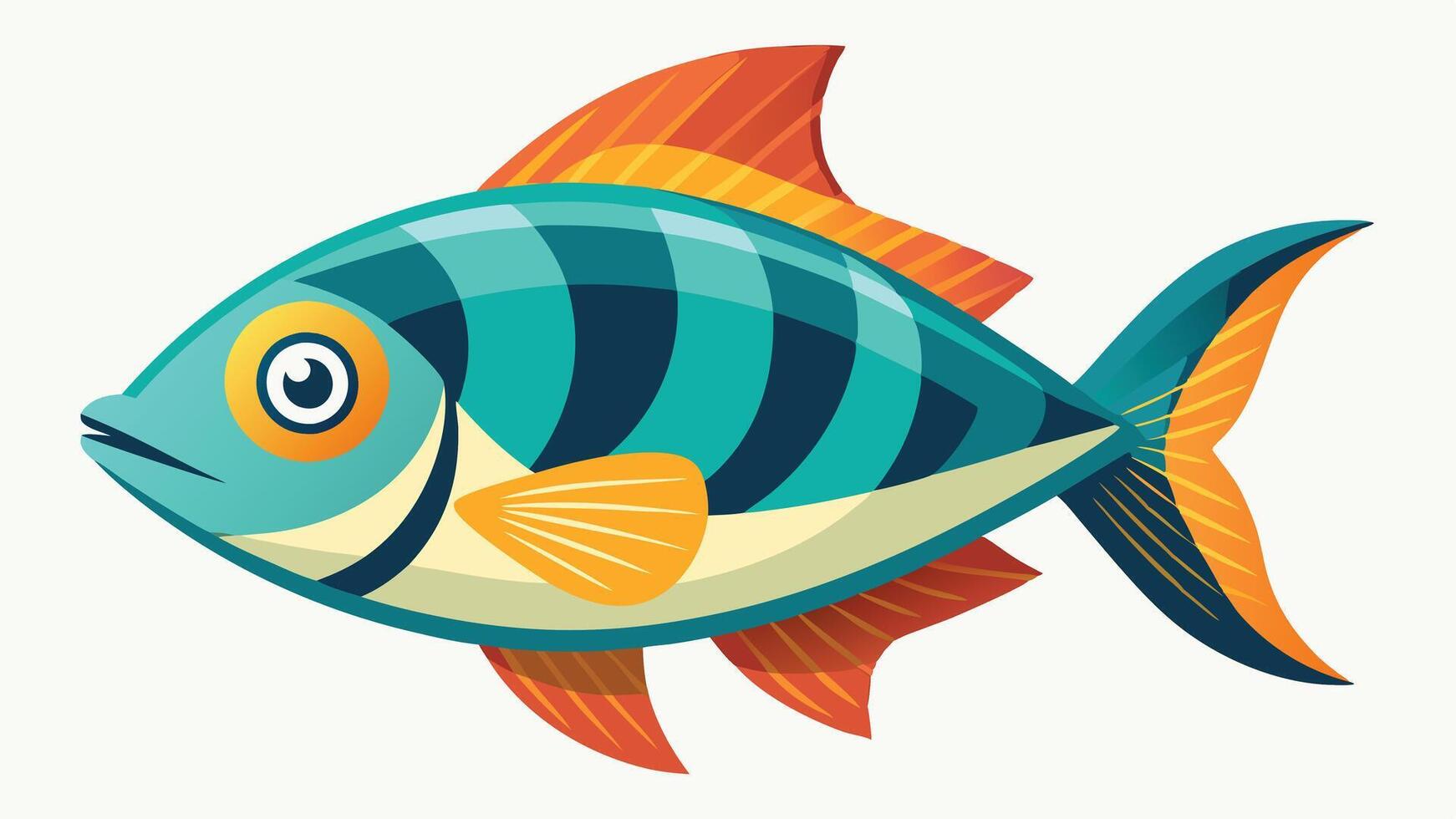 Artwork of color fish vector