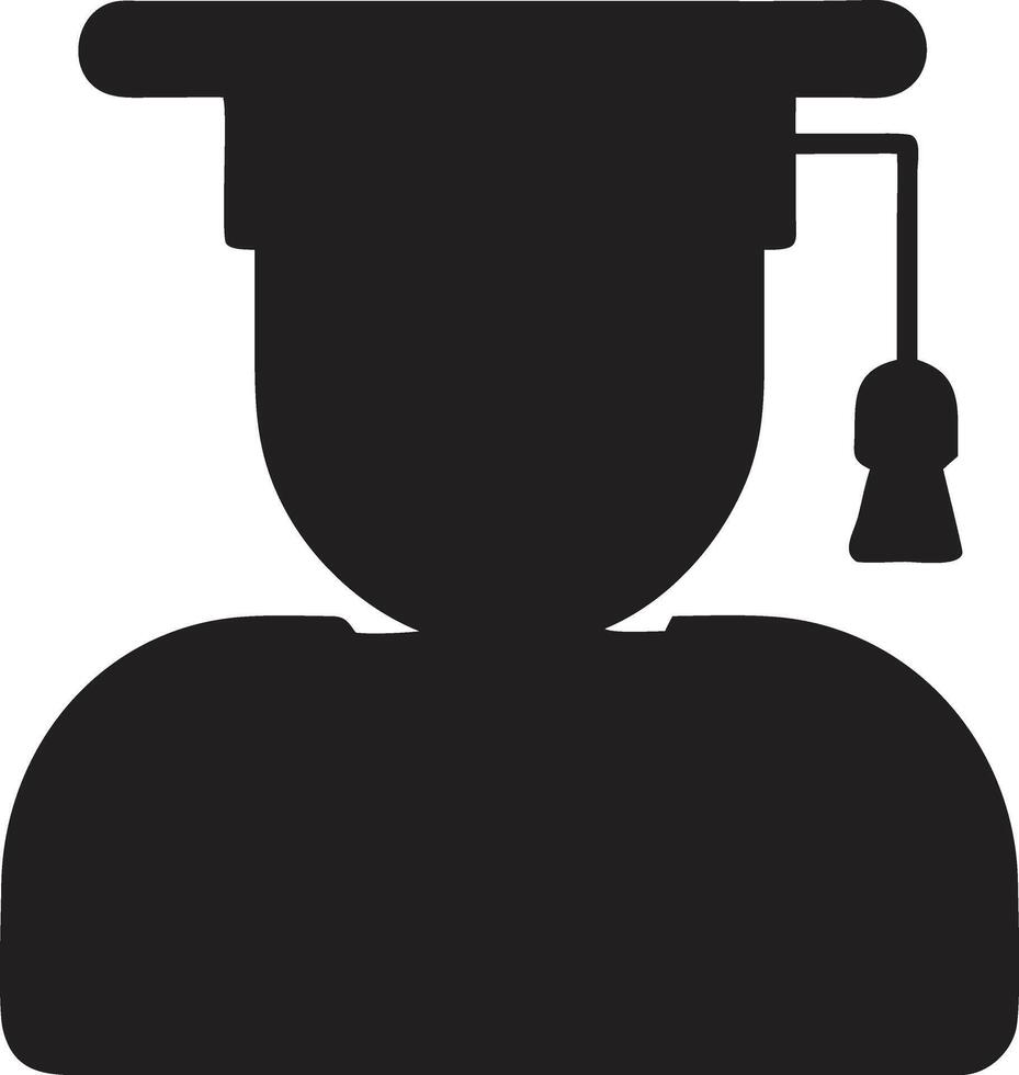 Black color Student icon design vector