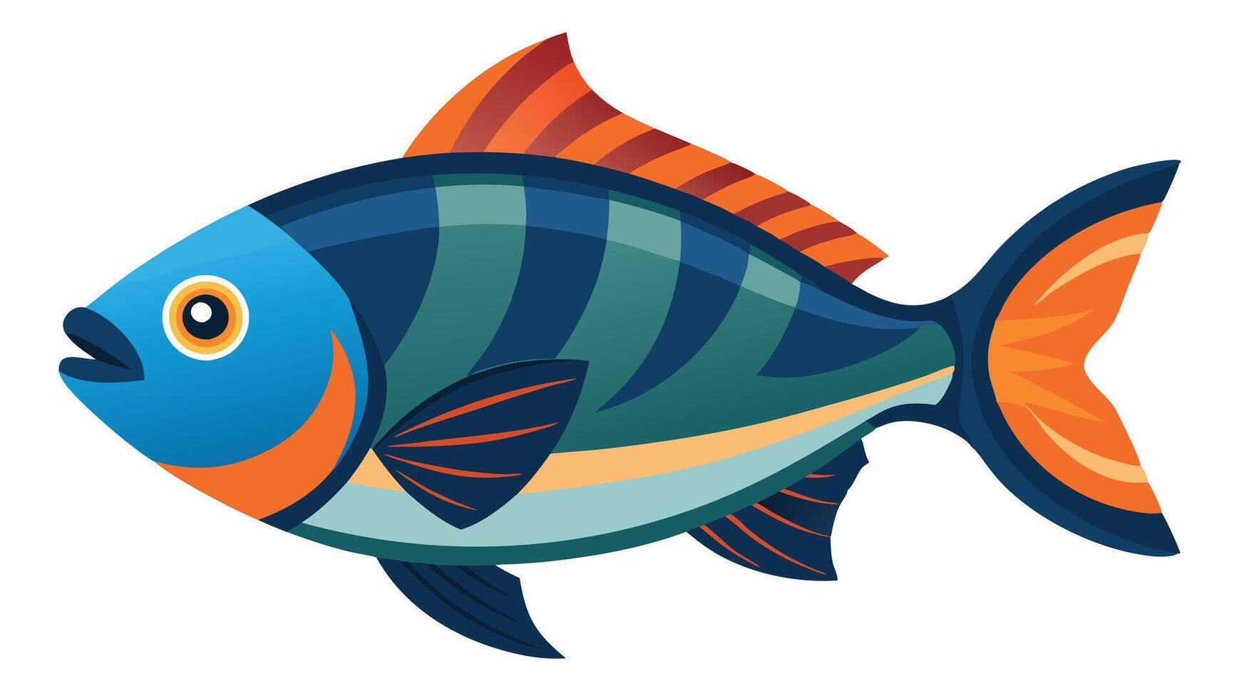 Artwork of stripe fish vector