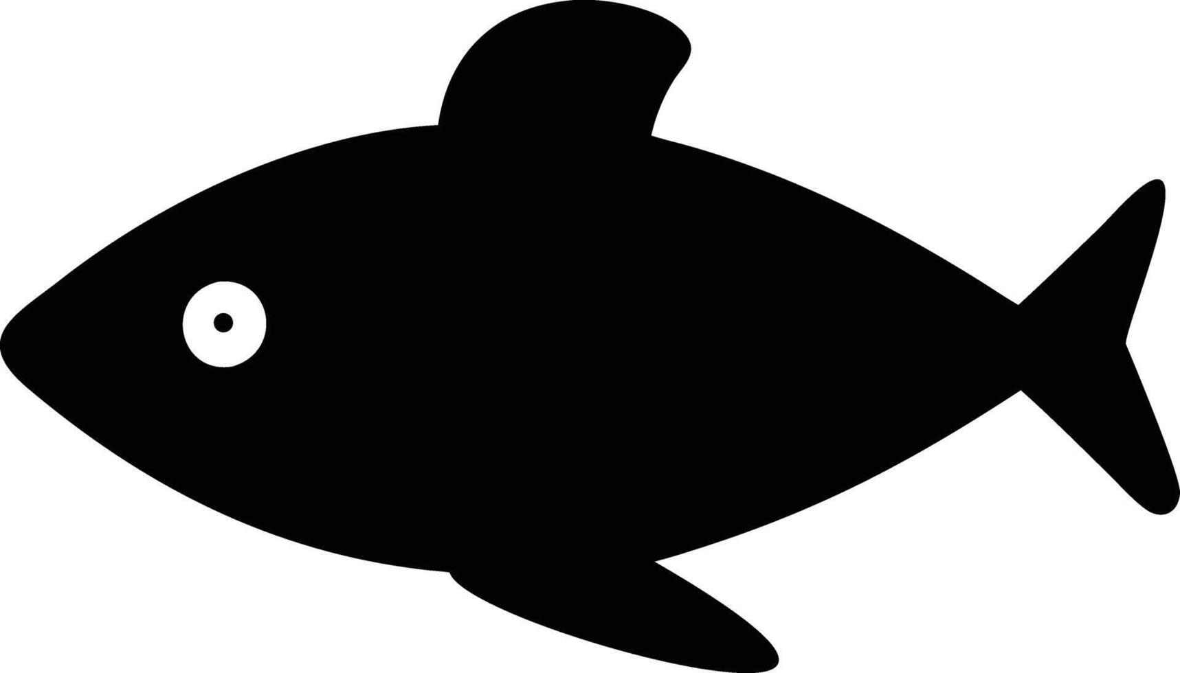 Solid Fish icon design vector