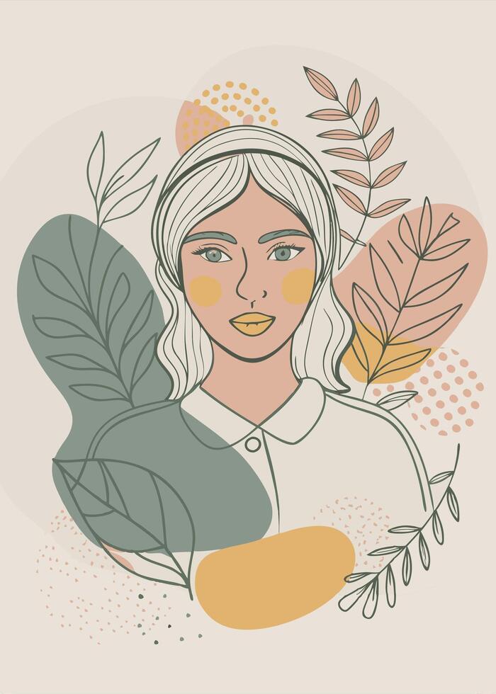 Artwork of diversity by a cute girl vector