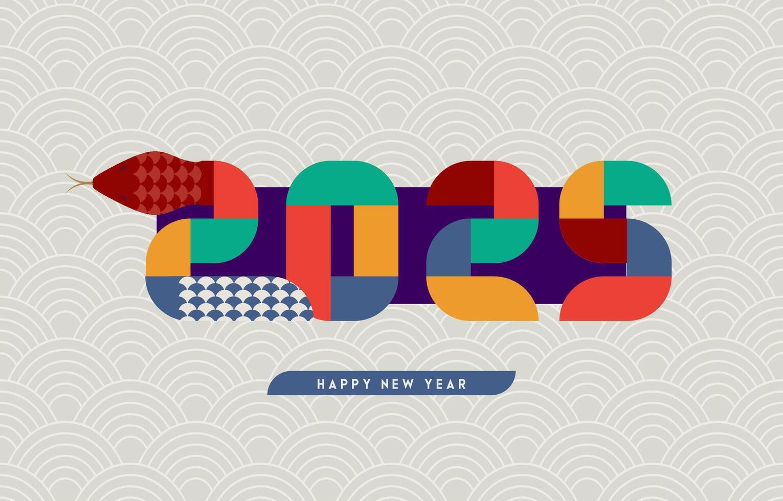 Happy Chinese new year background for 2025 vector