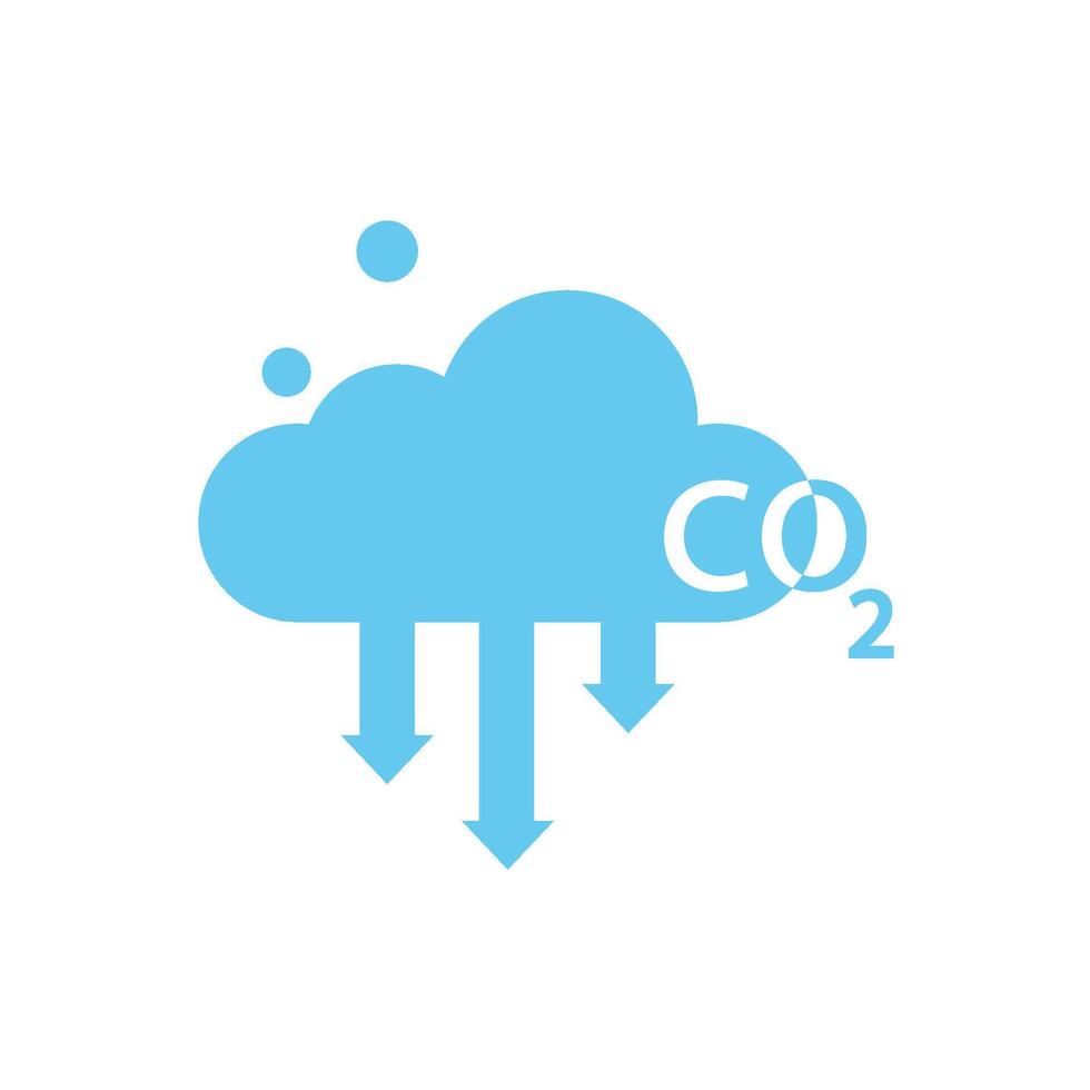 Co2 Carbon dioxide logo icon vector