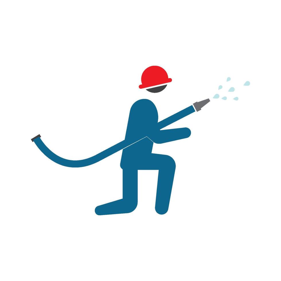 Firefighter icon flat design vector