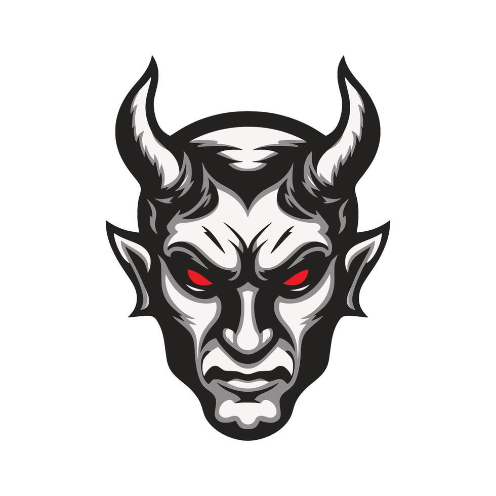 devil head design icon character illustration vector