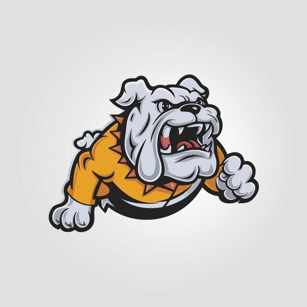 bulldog illustration design logo icon vector