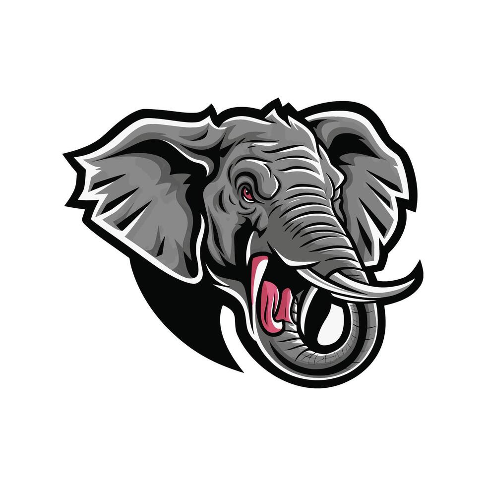 elephant design illustration icon on white background vector