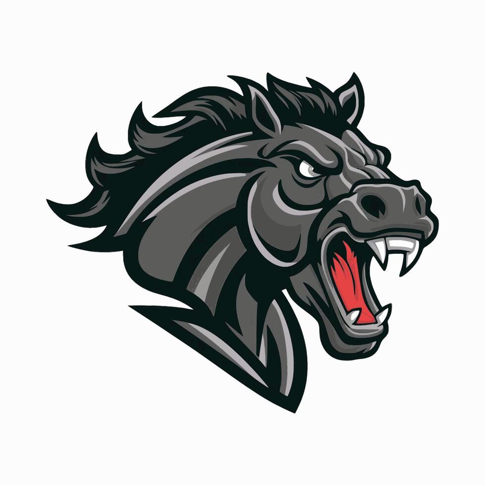 dark horse illustration design character close up vector