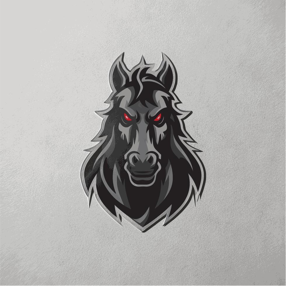 dark horse design close up on fabric background vector
