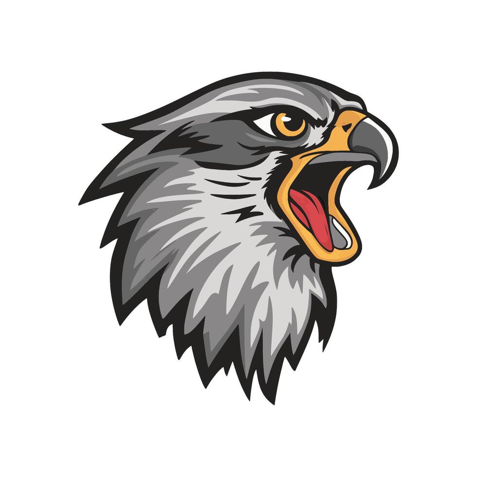 eagle head illustration logo icon vector