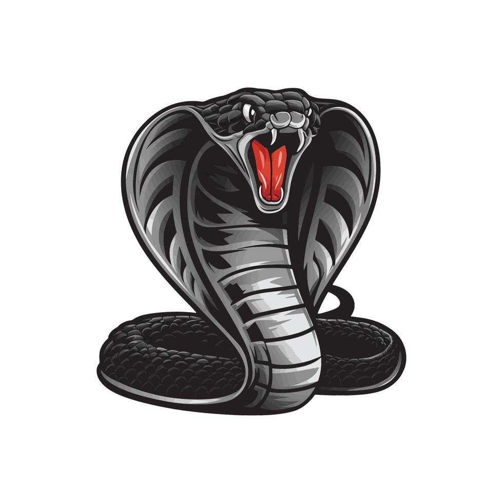 snake roar design illustration on white background vector