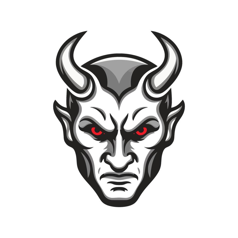 devil head design character illustration logo vector
