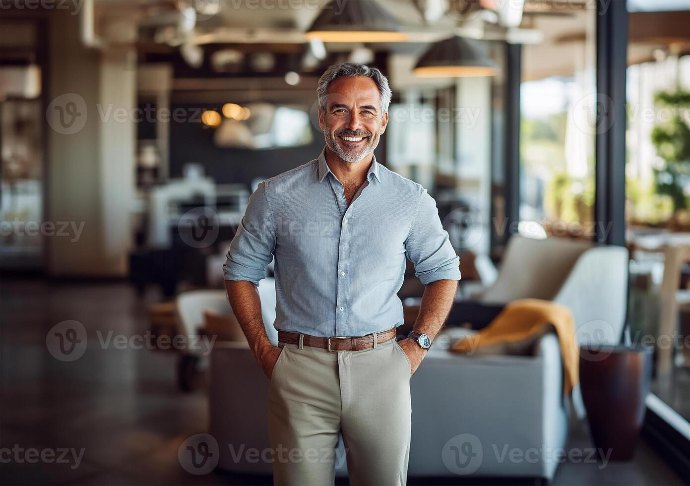Smiling mature businessman photo