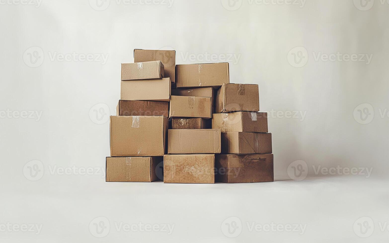 Boxes ready for moving photo