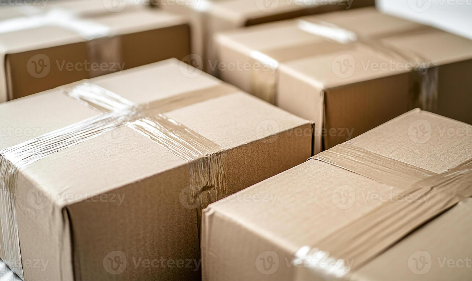 Cardboard box pile photo