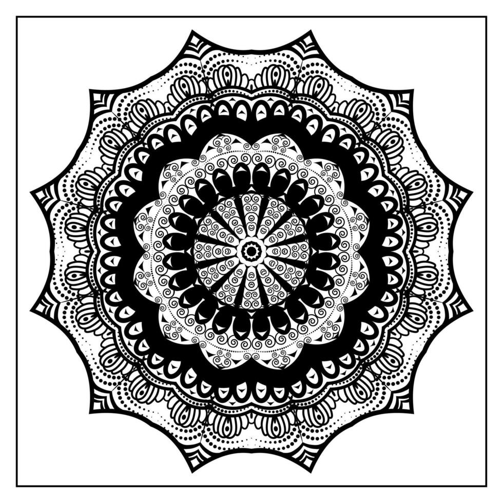 Ornamental Mandala Design of Flower Decoration Pattern Like Abstract Circle Art Pattern Shape vector