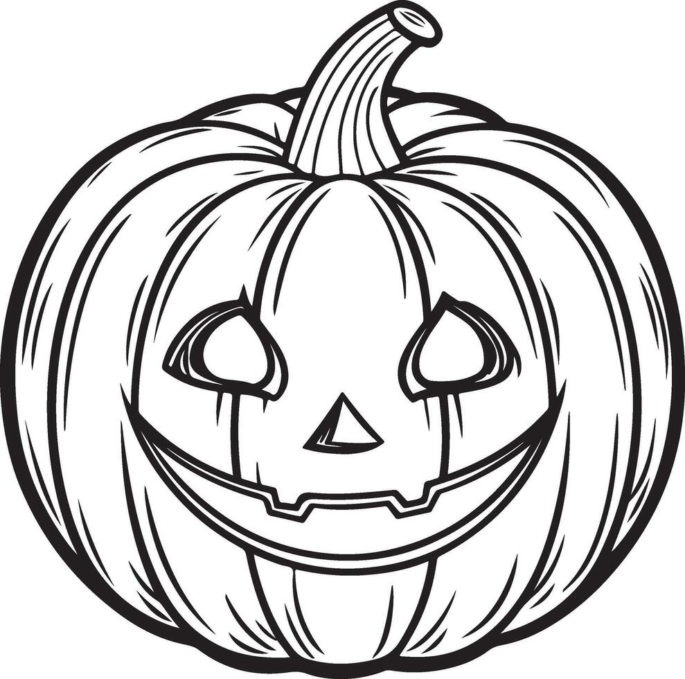 halloween pumpkin coloring pages vector
