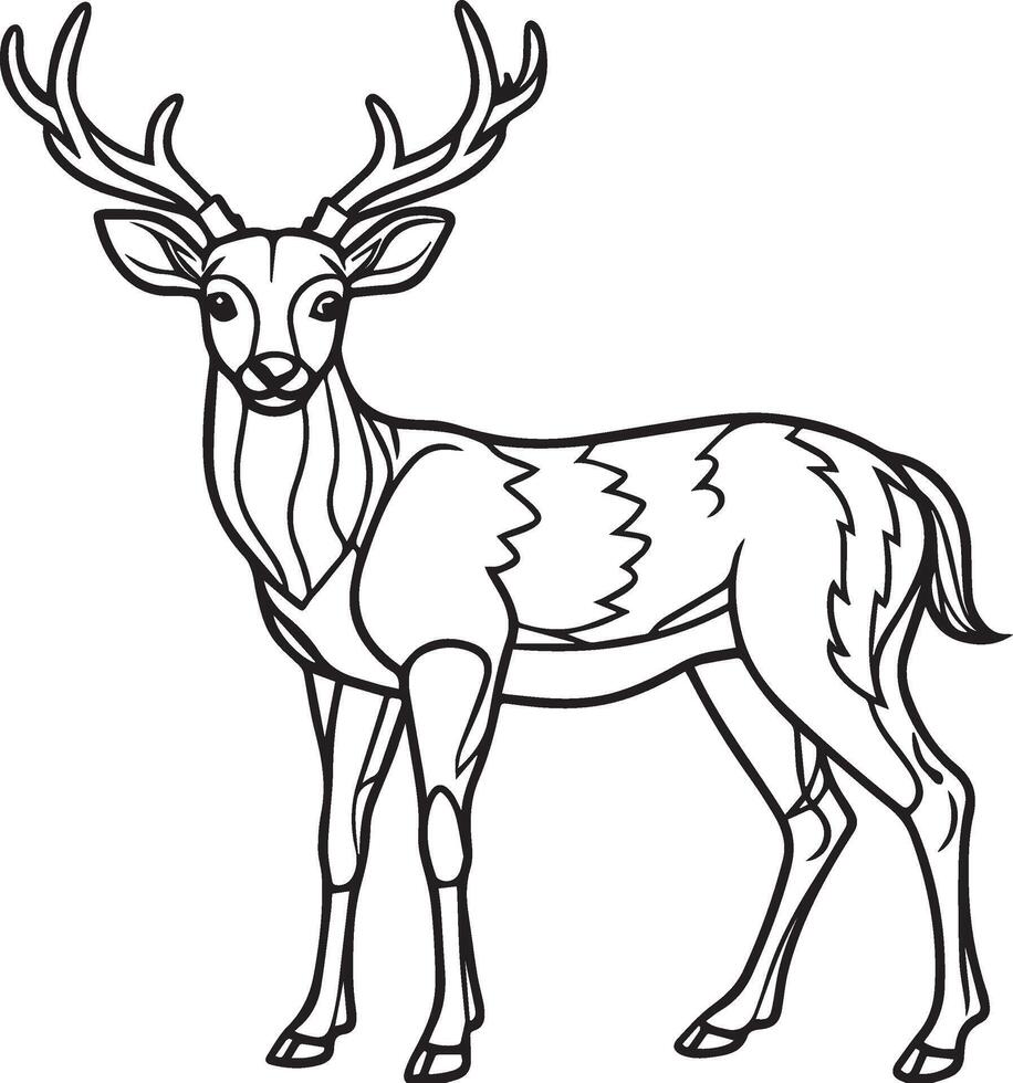 deer line art vector