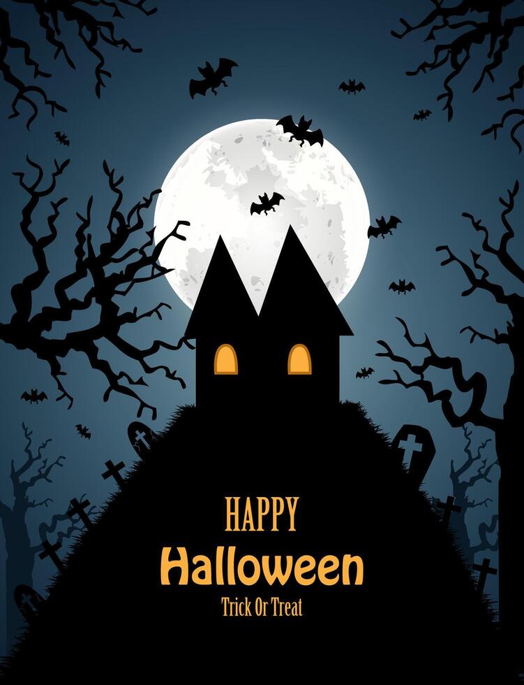 Halloween night background vector
