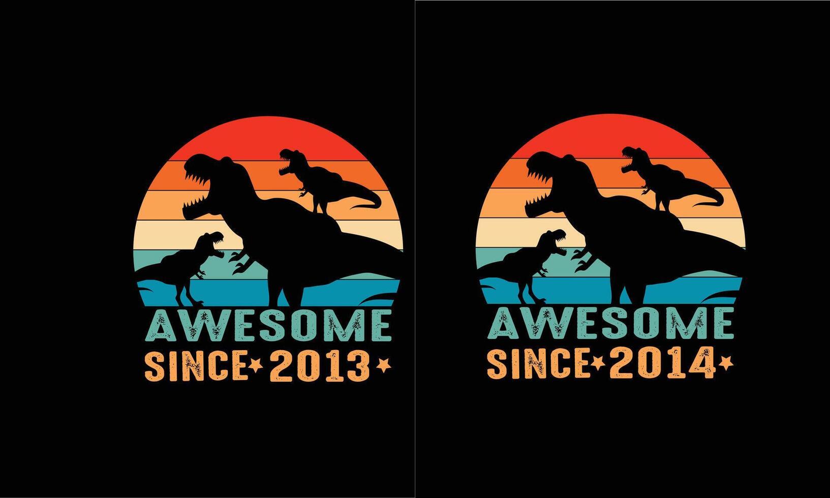 Awesome Since Vintage. vector