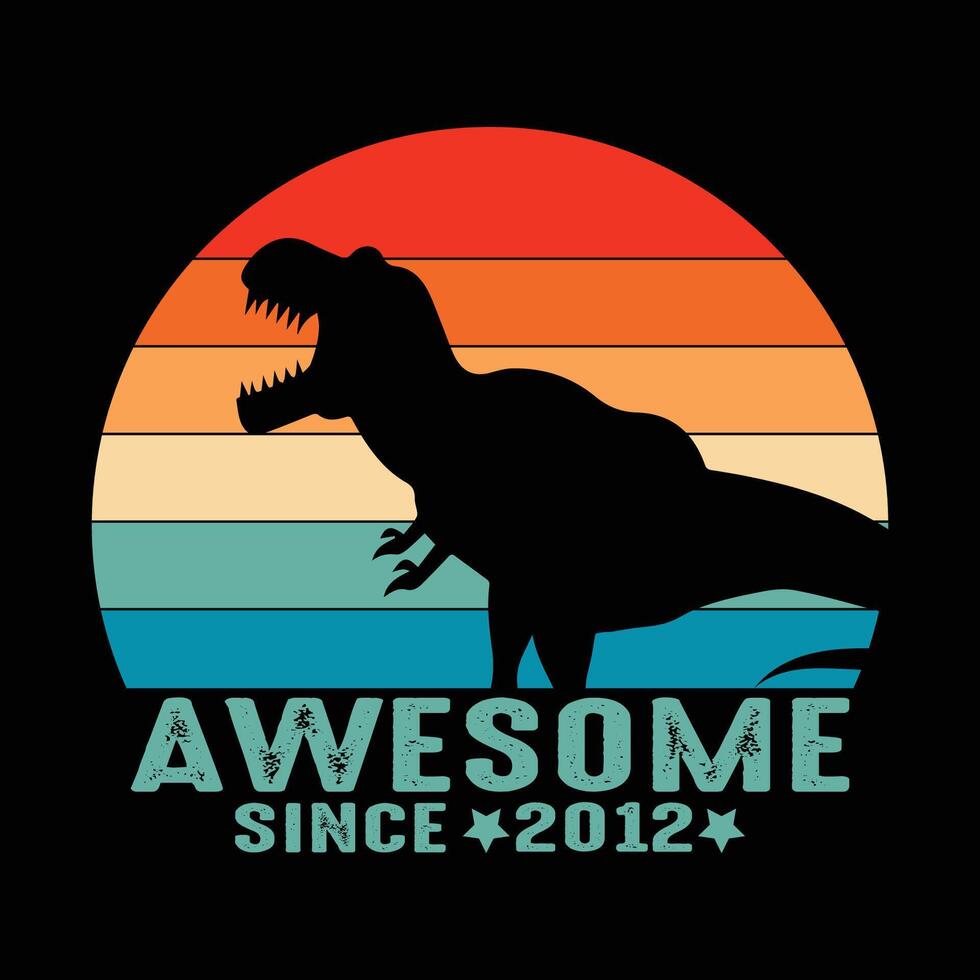 Awesome since 2012 Vintage. vector
