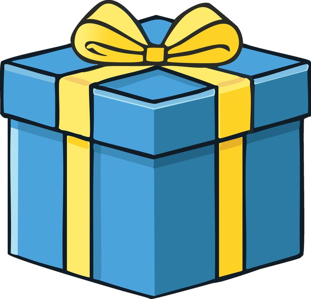 Flat Illustration featuring gift boxes in a simple, cartoonish style. vector