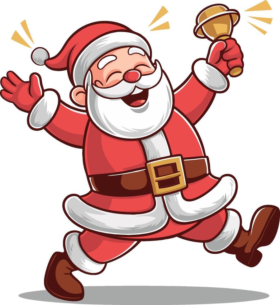 Illustration of a joyful Santa Claus in a cheerful pose. vector