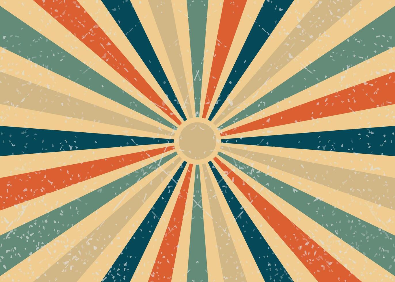 Sun with Rays Retro Background vector