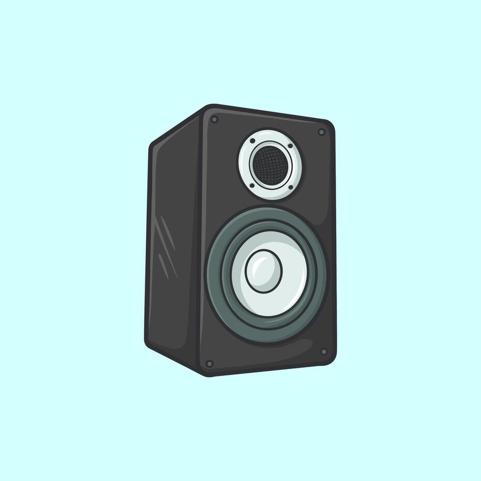 Flat Speaker Monitor Cartoon vector