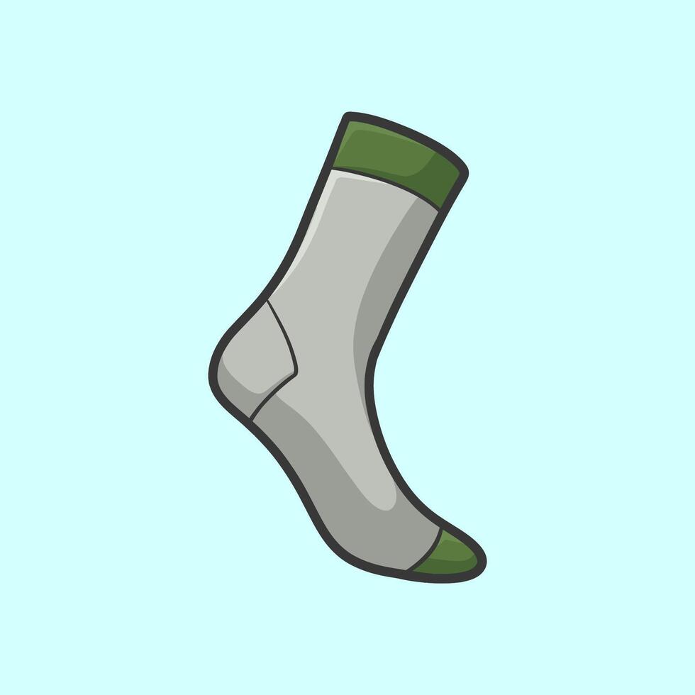 Socks Green Grey Cartoon vector