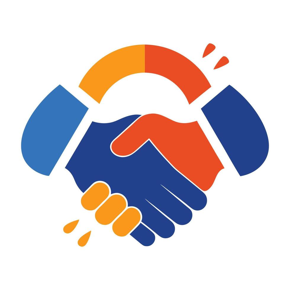 Professional Business Handshake Partnership and Agreement Symbol vector