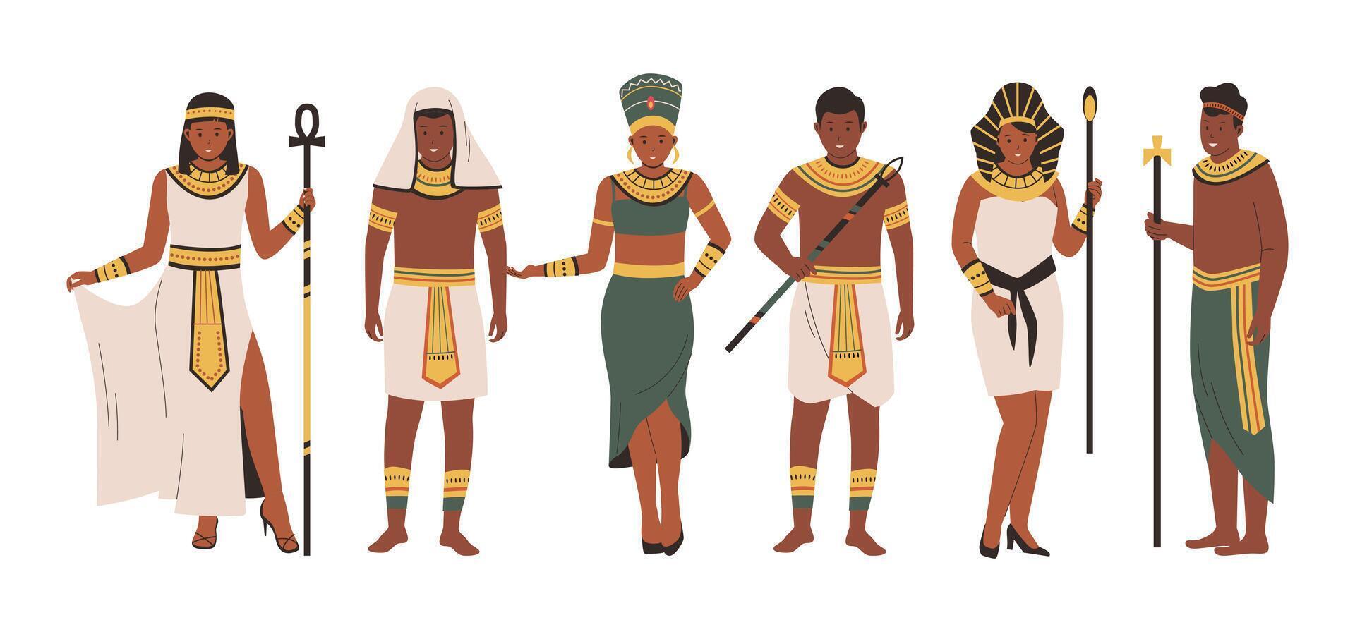 Ancient egypt character set vector