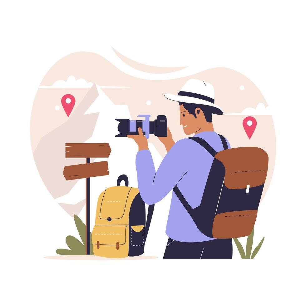 Travel tourism concept illustration vector