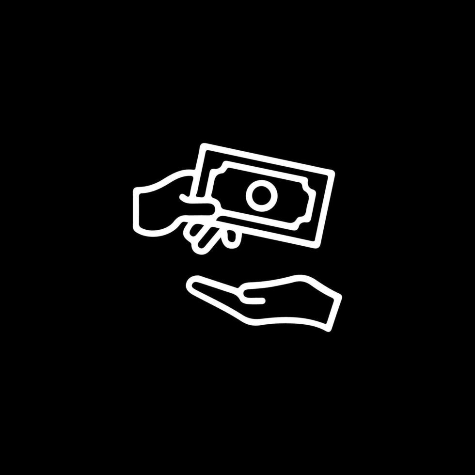 Cashback icon. Hand hold icon. Outline icon with editable stroke vector