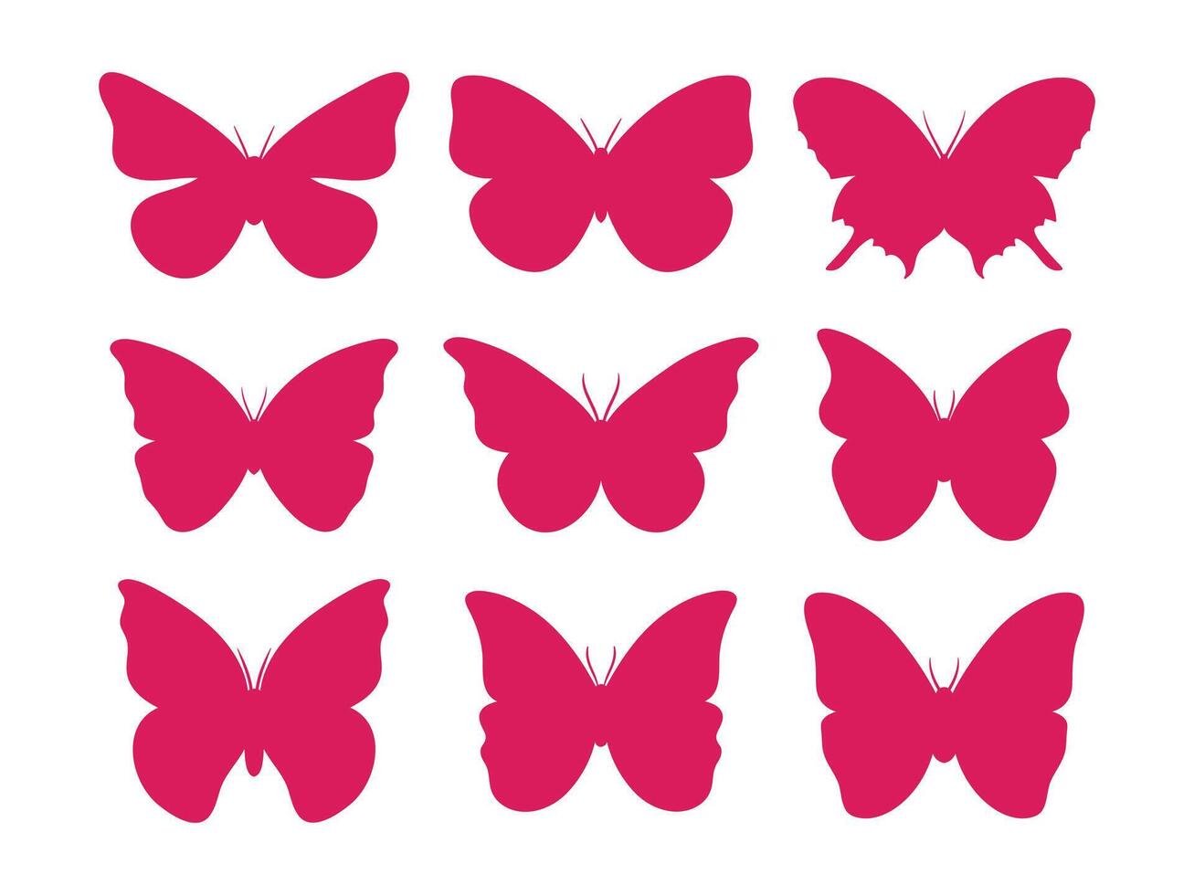 Butterfly Set Pink vector