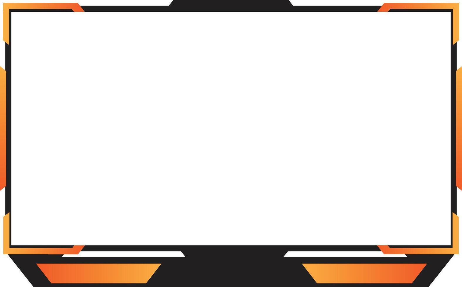 Gaming overlay frame design, gaming frame vector