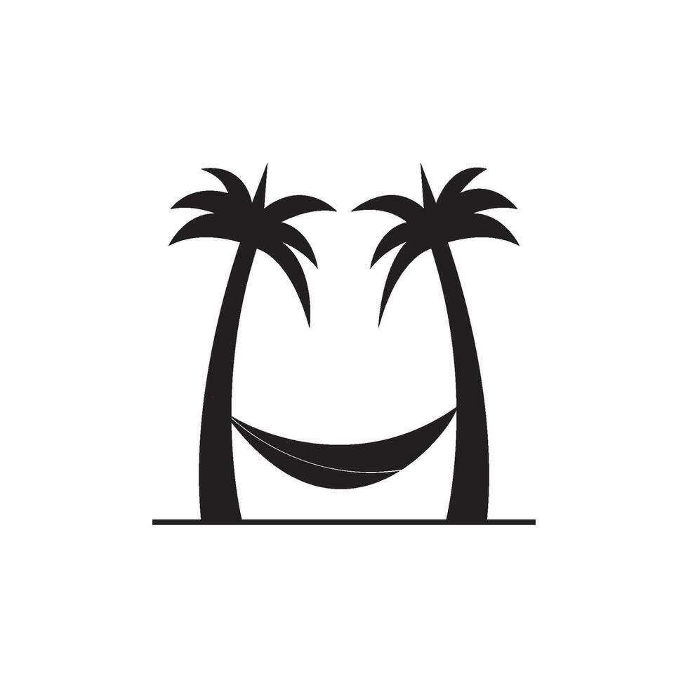 Trendy simple hammock icon vector