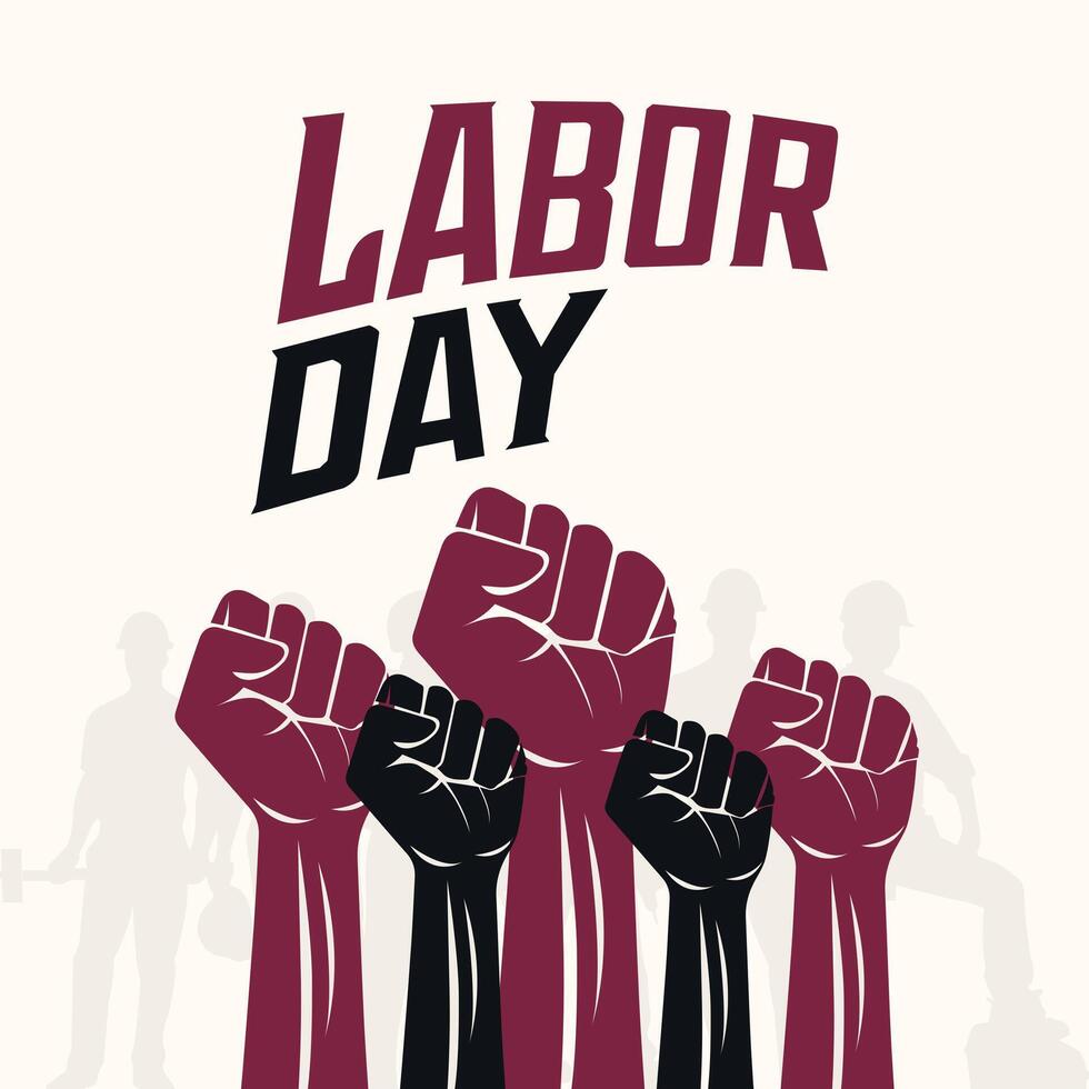 1st May - Happy Labour Day Post vector