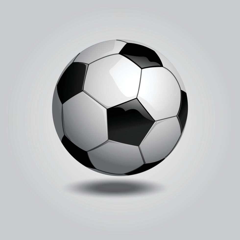 a black and white soccer ball. vector