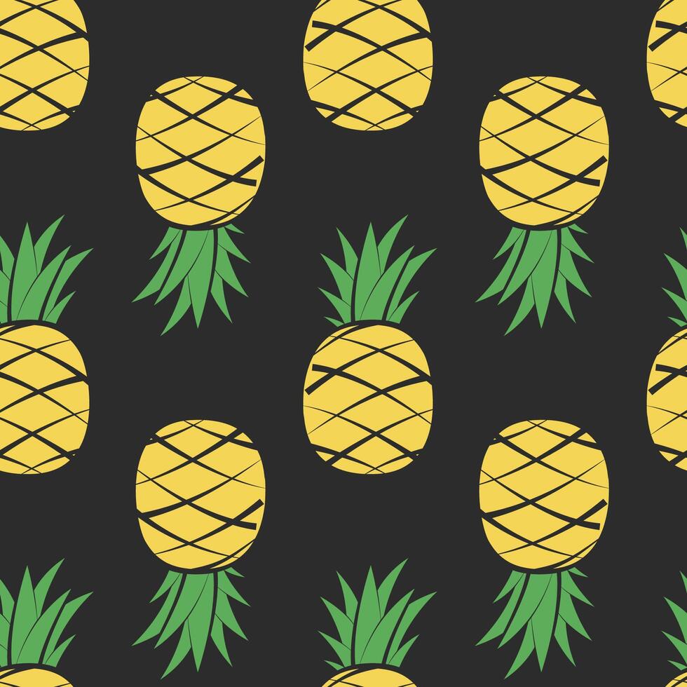 Pineapple seamless pattern background vector