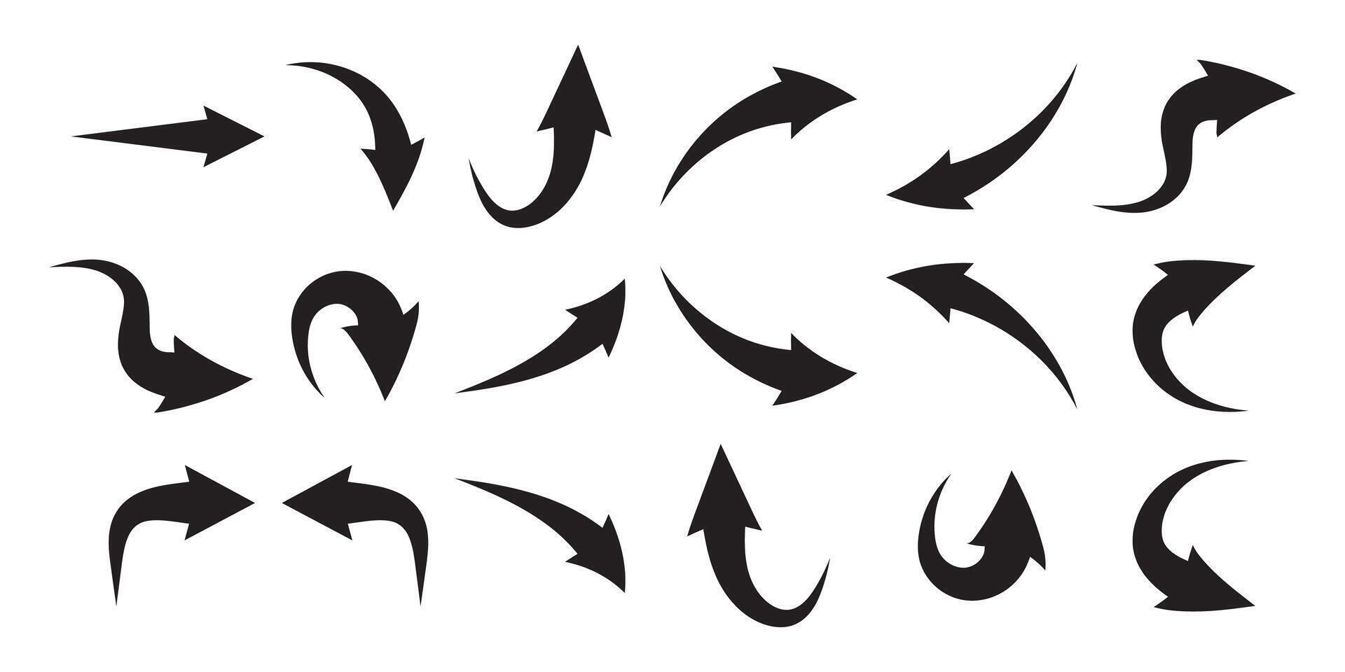 Black hand drawn collection for your design element vector