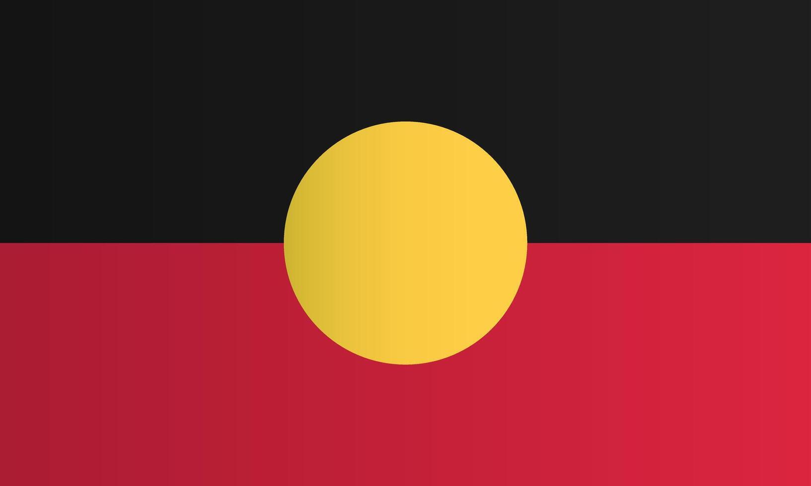 Australian Aboriginal national Flag. County identity vector