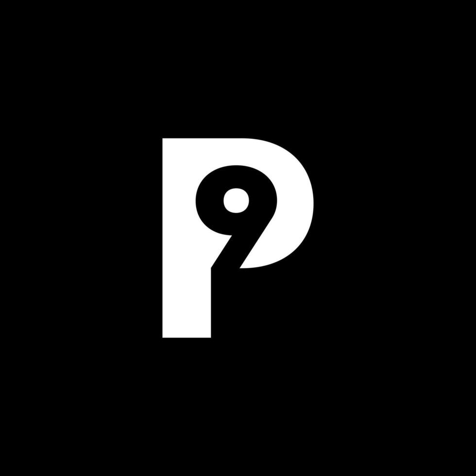letter P simple logo vector