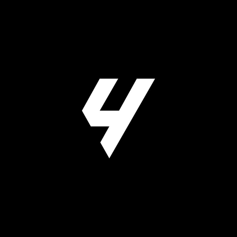 letter 4 simple logo vector